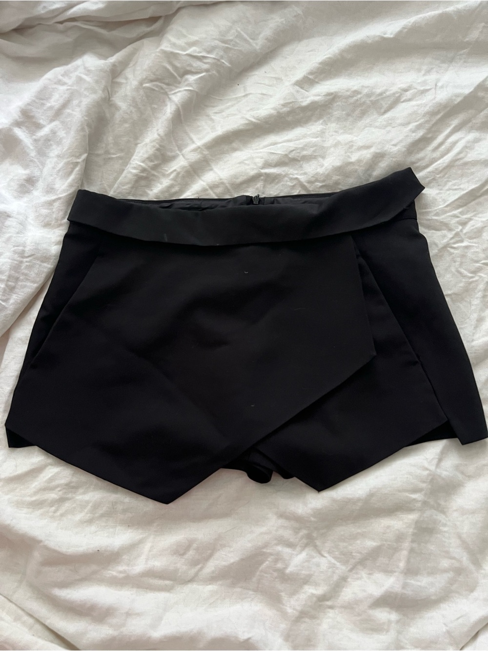 Zara Black Wrap-Style Skort